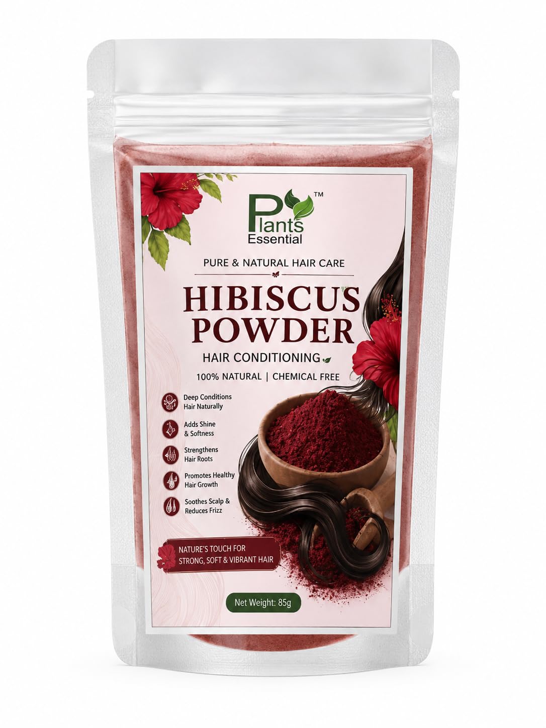 Hibiscus Flower Powder for Face Pack and Hair Mask, Natural Pure Hibiscus Rosa-Sinensis Hair & Skin Care, Gudhal Ka Phool Powder For Dull Hair & Dry Scalp (100g)-image-12