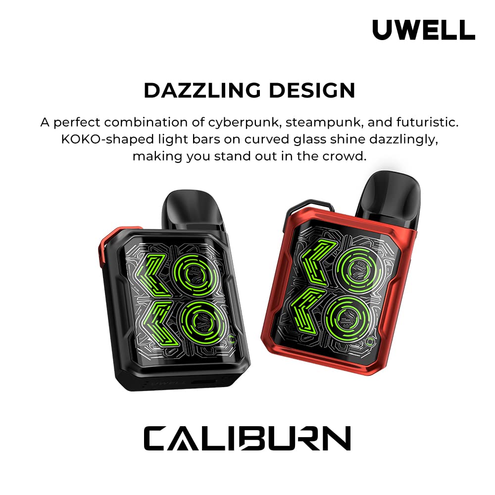 uwell caliburn gk2 kit Pod System E Cigarette Vape 2ml 690mAh, Vape Starter Set No Nicotine(Aurora Green) Electronics & Photo Beach Day Flavor:Mexico Mango Mixing e-liquids: how to