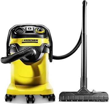 Karcher WD 5/P Multi-Purpose 6.6 Gallon Wet-Dry Vacuum Cleaner with Attachments Semi-Automatic Filter Cleaning, Space-Saving Design