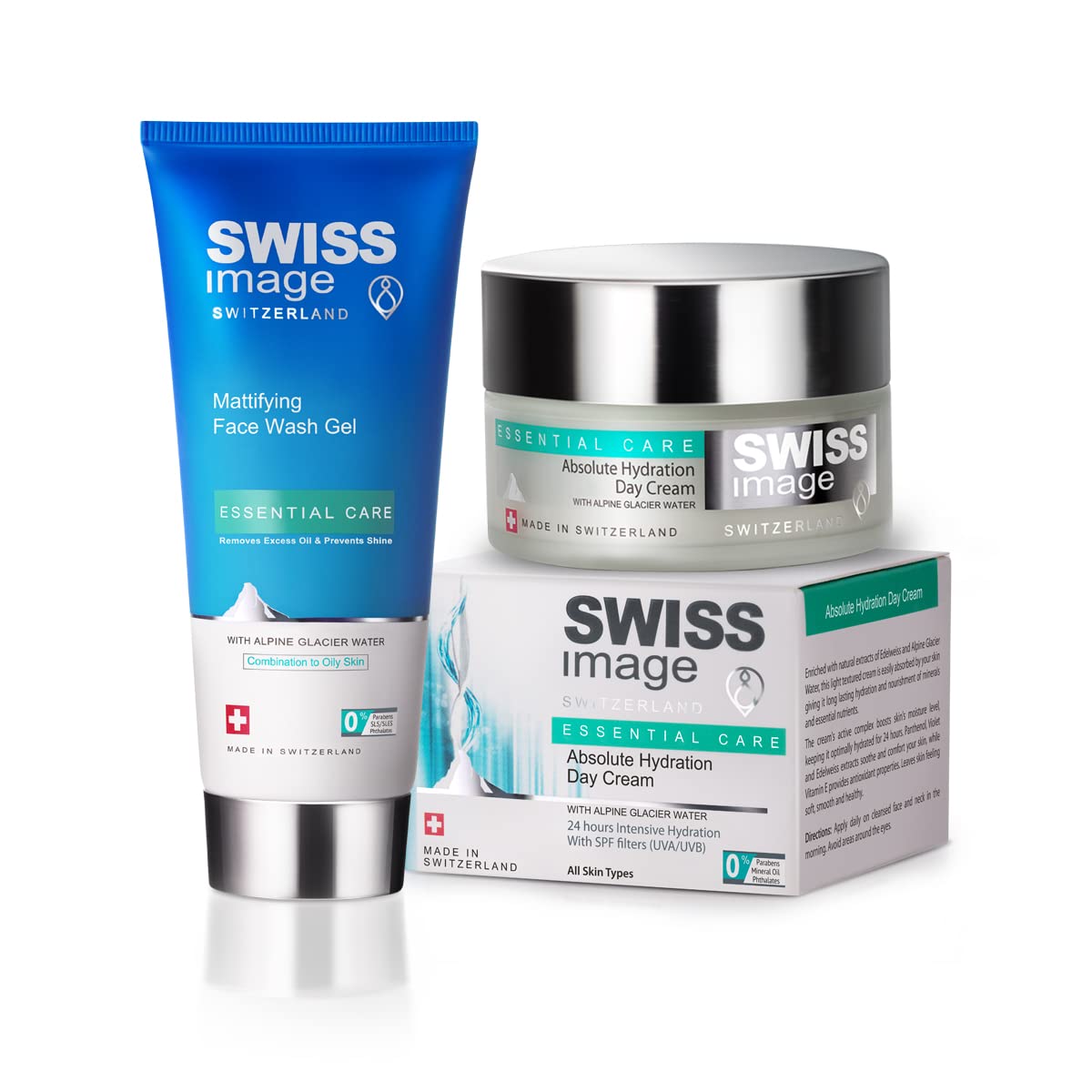 Sponsored Ad – Swiss Image Essential Care Mattifying Face Wash Gel 200ml & Hydration Day Cream with SPF Filter 50ml For Daily Hydration| Long Lasting Mattifying & Hydration Look