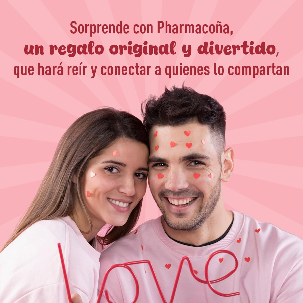 LINFORMAL Pack 2 Cajas PHARMACOÑA | ENAMORADOL+ TEQUIEROMONTONOL Regalos Originales San Valentin para Parejas | Detalle con Humor para Hombre o Mujer, enamorados o novios