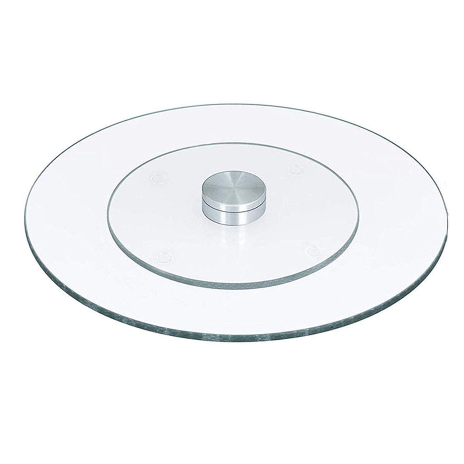 Plateau tournant pour table de cuisine et de salle à manger, mobilier d'extérieur, table de conférence de bureau, verre transparent, 80 cm