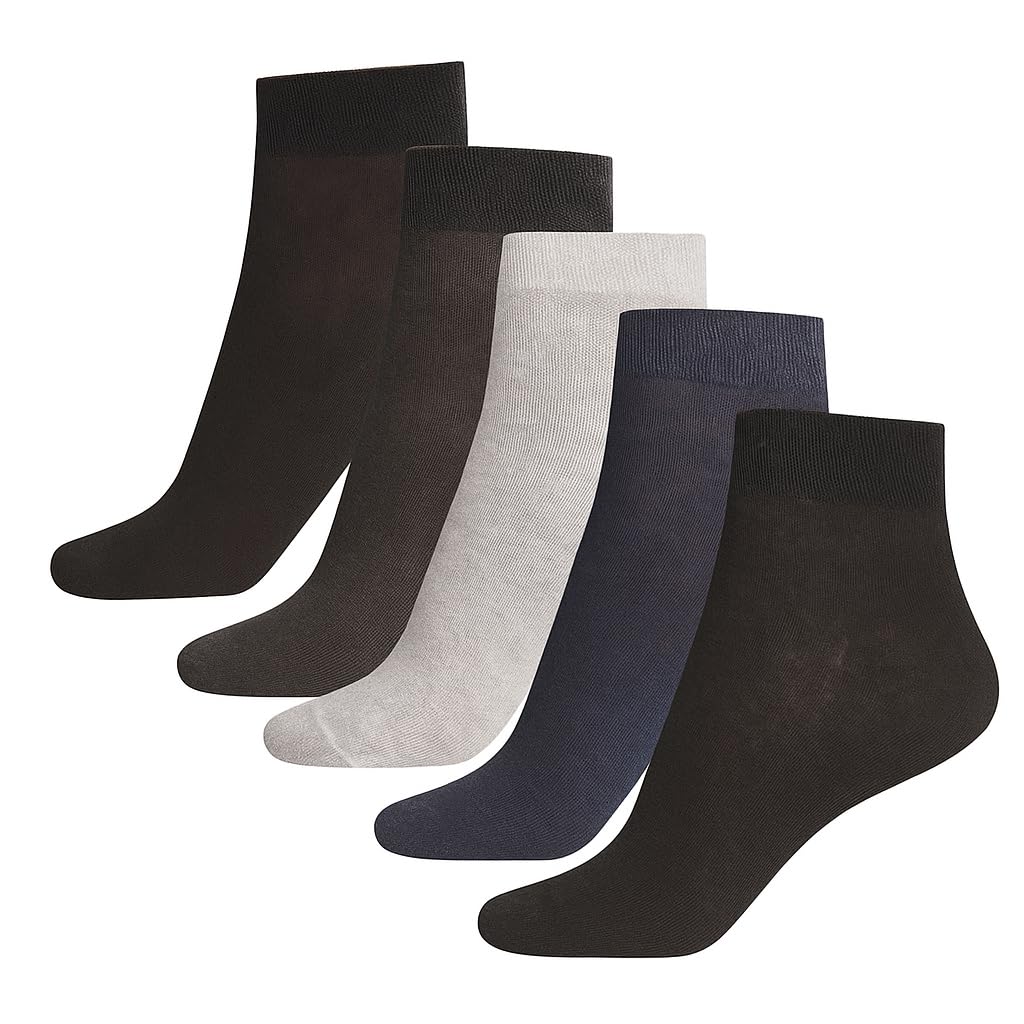 feelfibers Unisex Ankle Length Short Socks | Soft Cotton Low-Cut Socks for Men & Women | Breathable, Comfortable & Anti-Slip | Ideal for Daily, Casual & Sports Use pack of -5-picture-43