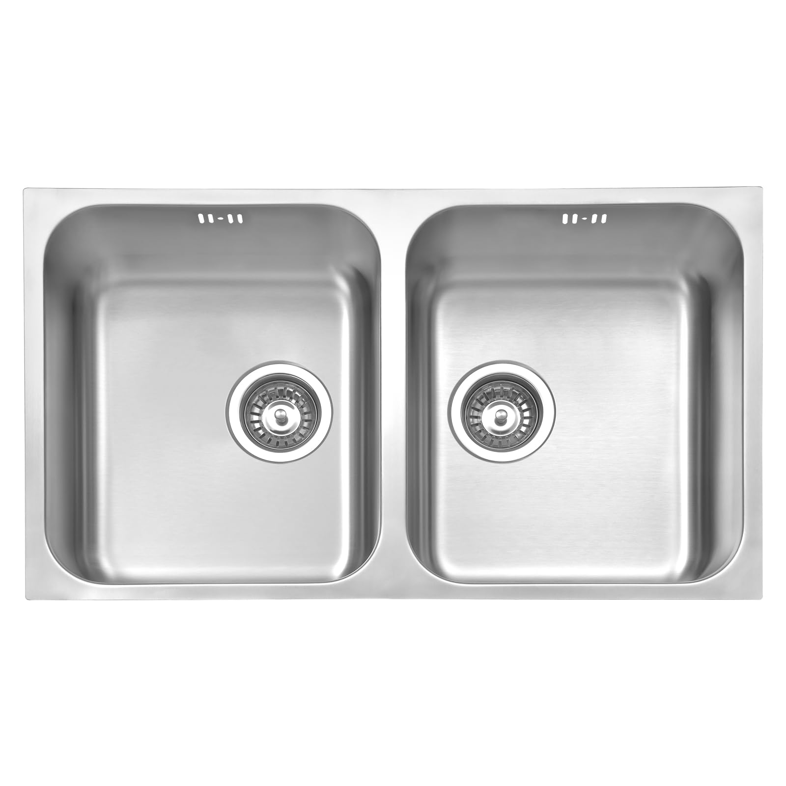 Jassferry Undermount Square Stainless Steel Kitchen Sink 2 Double Bowl from B&Q
