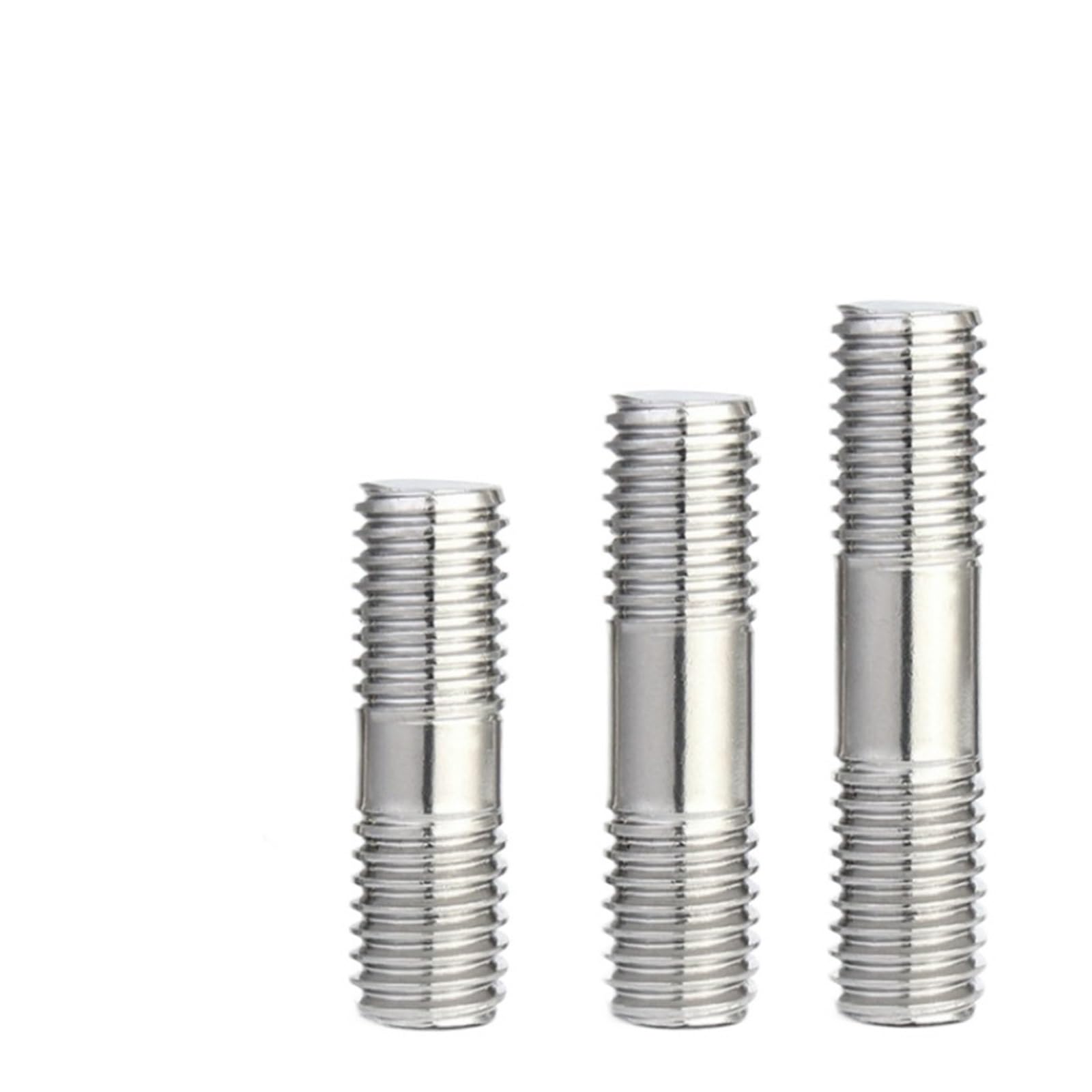 Gewindestange Edelstahl-Doppelkopfschraube mit verlängerter Gewindestange gleicher Länge(M5-5pcs,100mm)