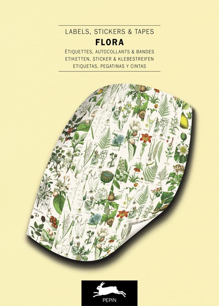 Flora: Label & Sticker Book (Multilingual Edition)