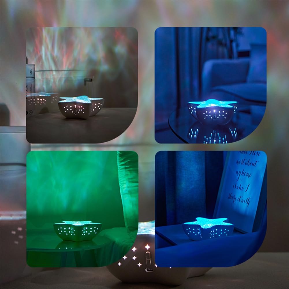 Generic Ocean Wave Projector Light do sypialni wystrój 7 Kolor Night Lampa Romantyczna fala wodna dla dzieci i nastolatków