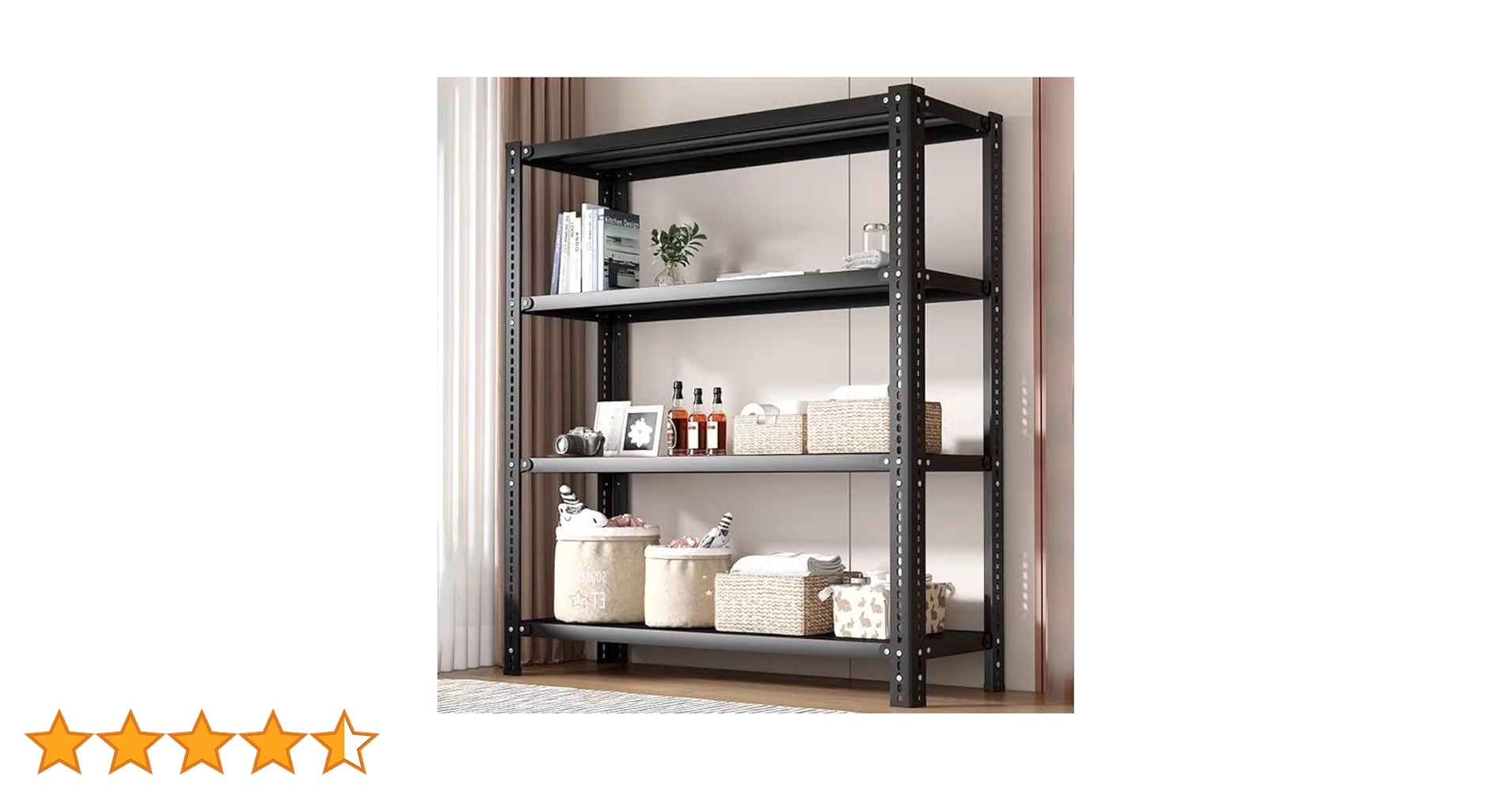 Amazon｜Puhangラック 収納ラック 幅100*奥行40*高さ150cm（4段