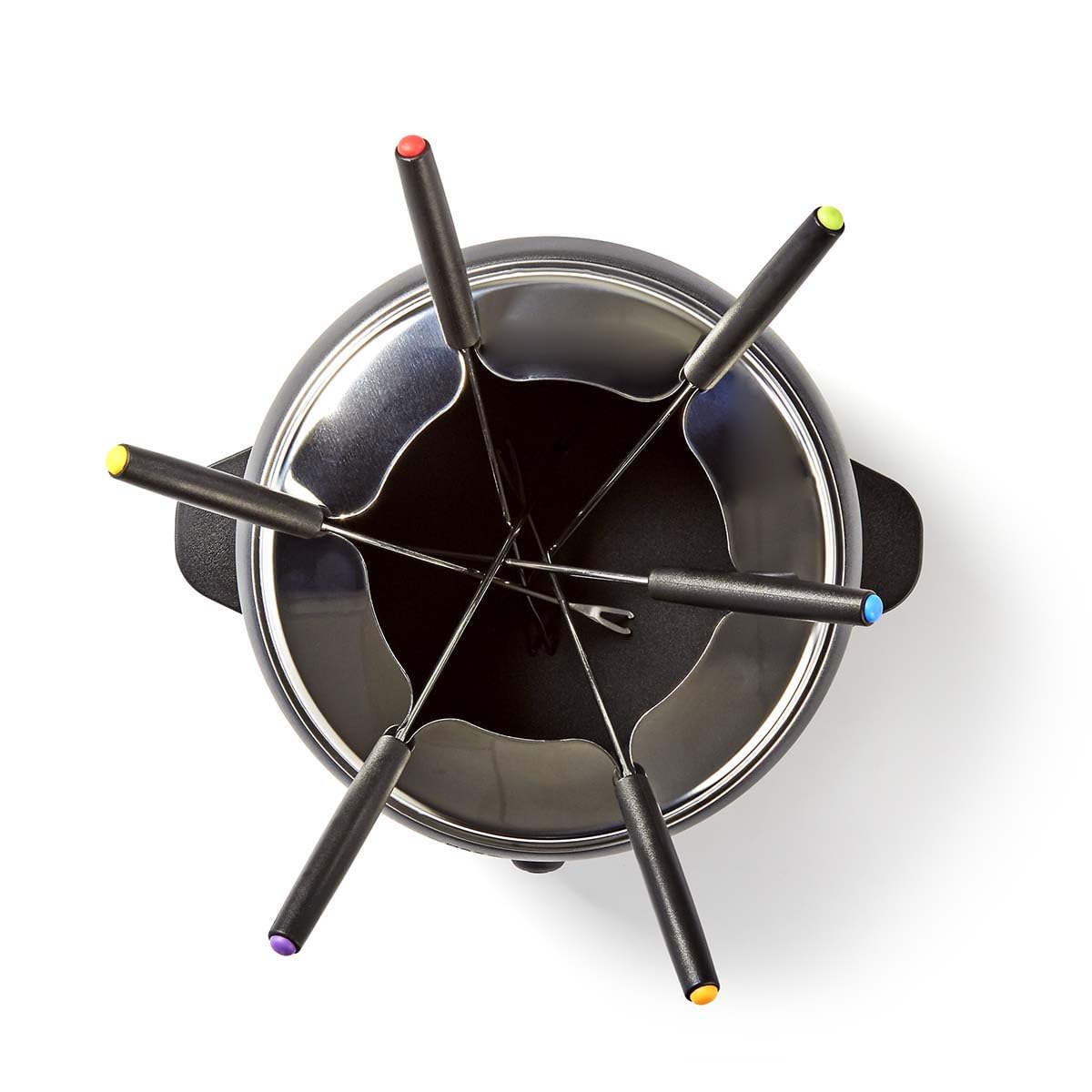 Melissa Fondue - Fondueset 2,3 L - Käse Fondue Set Elektrisch 800 W - 6 Personen - Antihaftbeschichtung - Schwarz