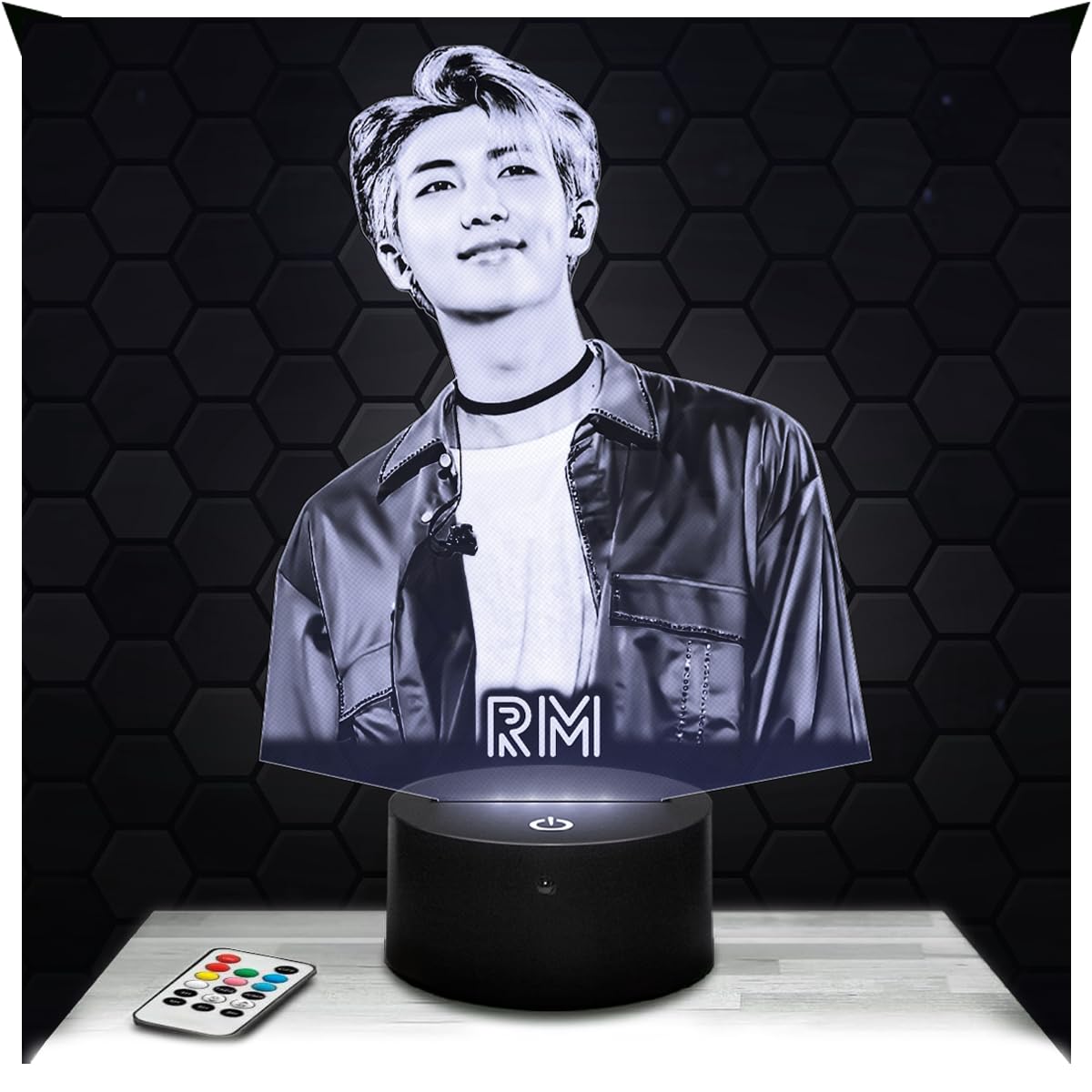 Lampephoto.fr - RM 3D Lamp RM Singer Variety French Song Object Gift Idea Soft Light Decoration Night Light Office Decor, Original Christmas, Gift idea for Teenagers, Gifts Merchandising TOP โ image 1