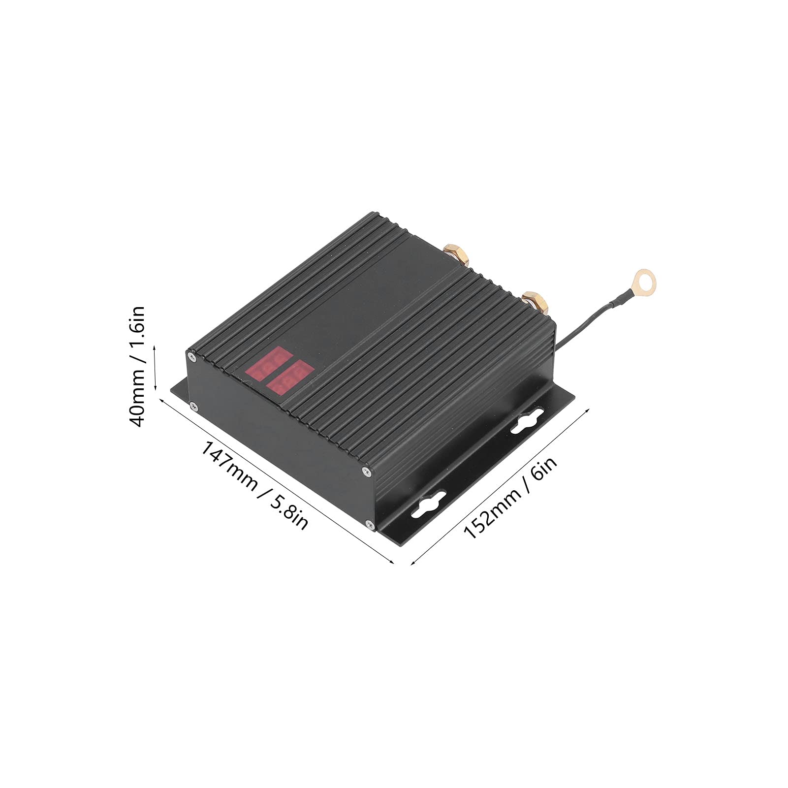 Aislador inteligente de batería dual Relé sensible al voltaje de 250 A, relé de carga dividida automática de 12 V y 24 V con cuerpo de aleación de aluminio para