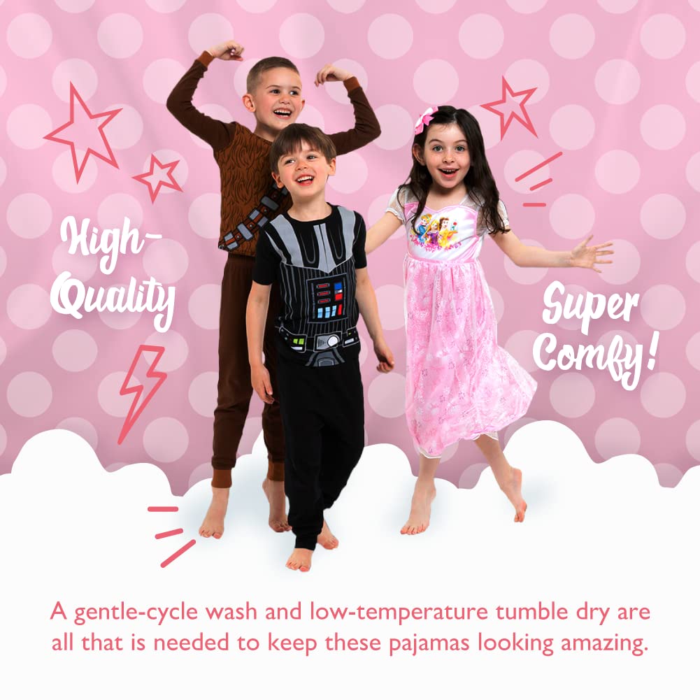 Disney Pigiama unisex per bambini e bambine, Minnie e Topolino, in cotone stagionale (confezione da 10)
