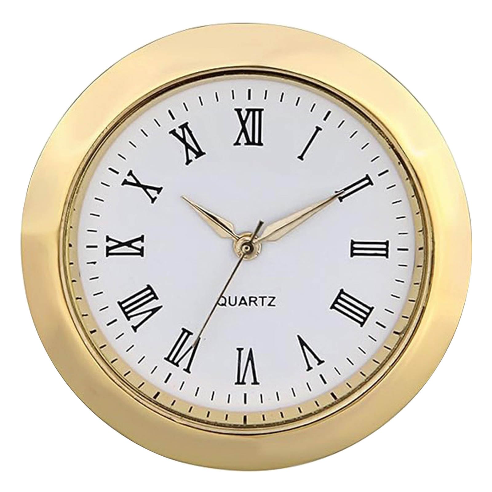 Obotsnoi 36mm Quartzs Clocks Insert, Craft Clock Movement Round Clock Head Inlaid with Roman Numerals Insert
