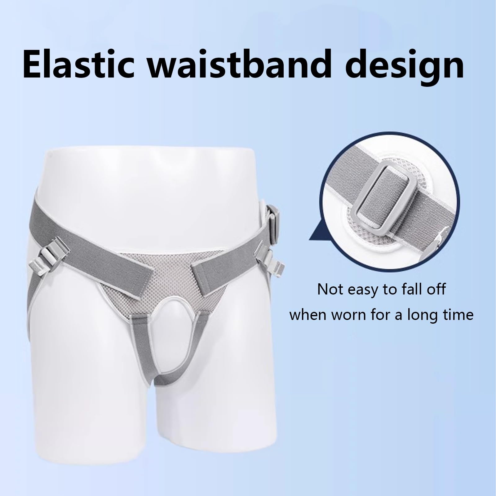 Ernia Inguinale Uomo, Cintura Per Ernia Inguinale, Cinto Erniario, Cuscinetto di Compressione Rimovibile, Cintura di Supporto Per Ernia con Fascia Elastica Regolabile, Allevia Il Disagio ernia(Large)