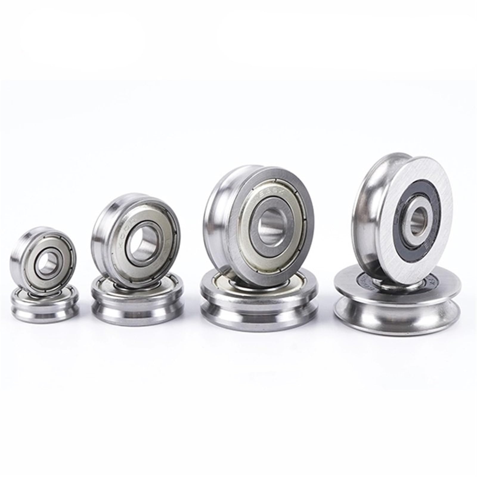 TSWASWUGP 10PCS Straightening Mixed Wheel Over Line with Groove Bearing U6001 12X28X8MM Pulley U Type(U6001-2-0.8)
