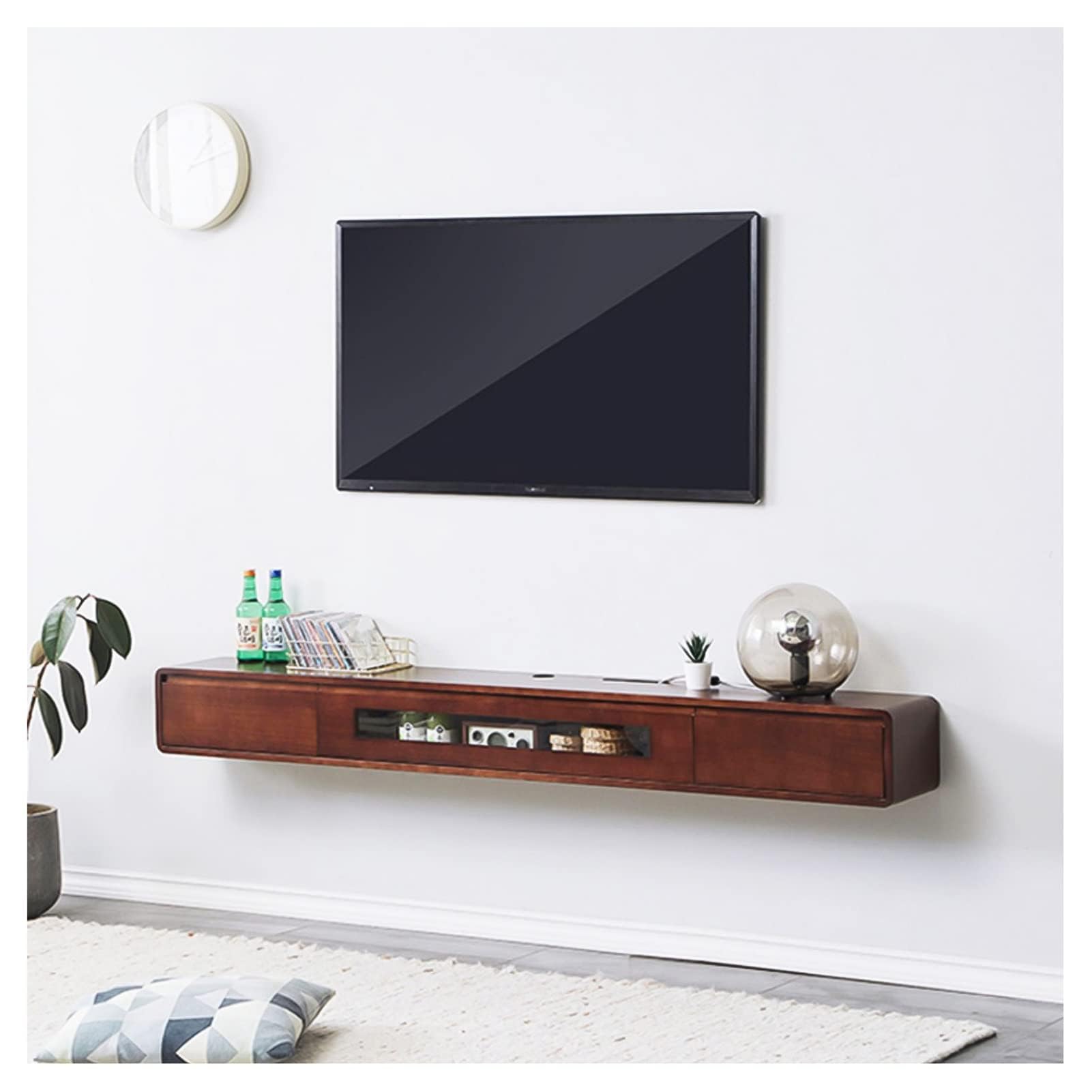CAFIEDR Floating Tv Stand Wall Mounted Tv Cabinet-Space-Saving Entertainment Media Console Storage Hutch,For Living Room Décor.F-140cm
