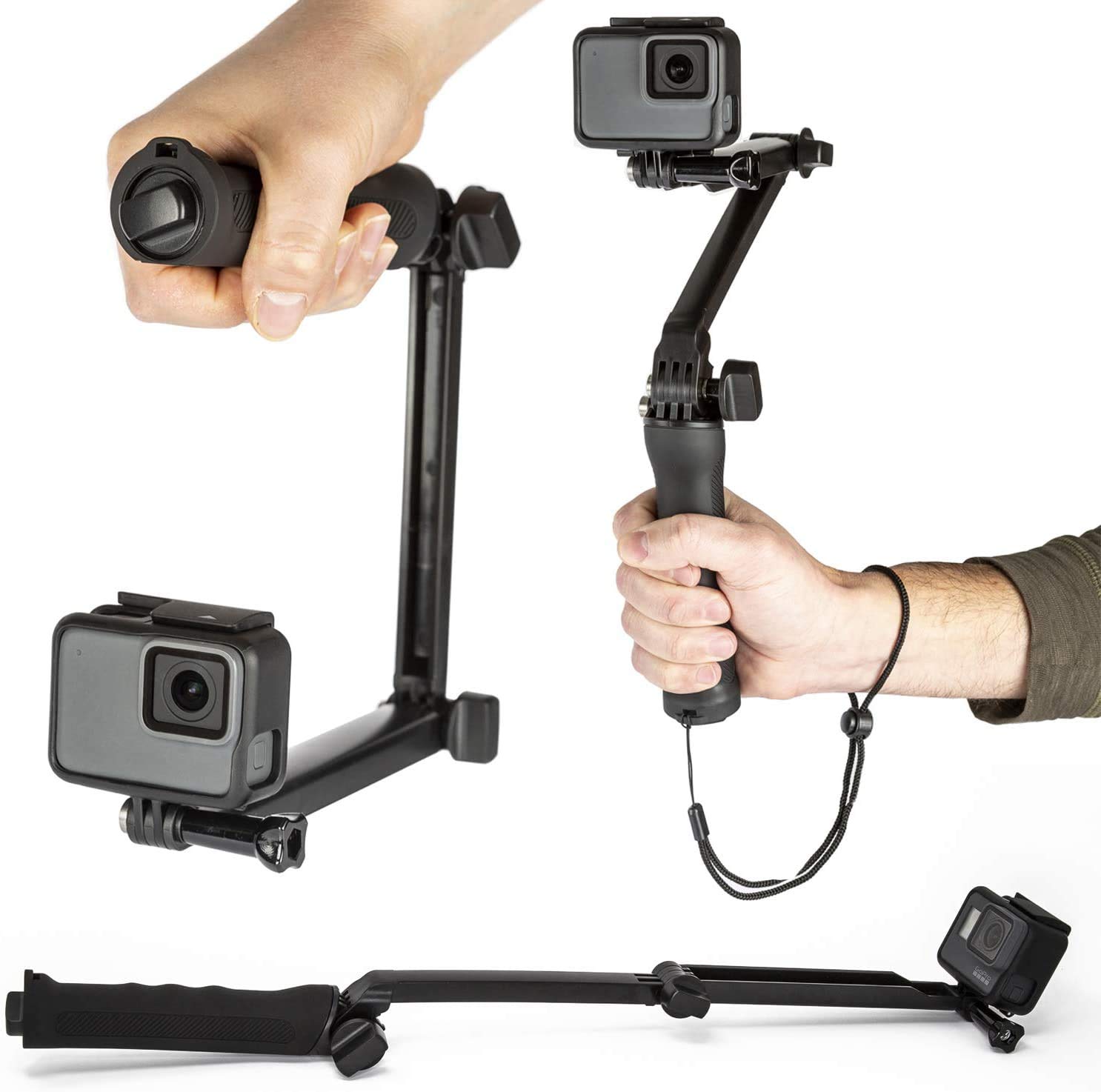 GoPro - GoPro Hero5 と　3wey自撮り棒 Amazon | GoPro 3Way 自撮り棒 防水 Gopro hero9/hero8/hero7
