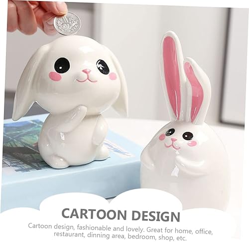 Miniatura 8 de Toyvian Alcancía de conejo, bonita alcancía para niños, caja de monedas, alcancía para niños, regalos para niños, alcancía para niños, adorno de