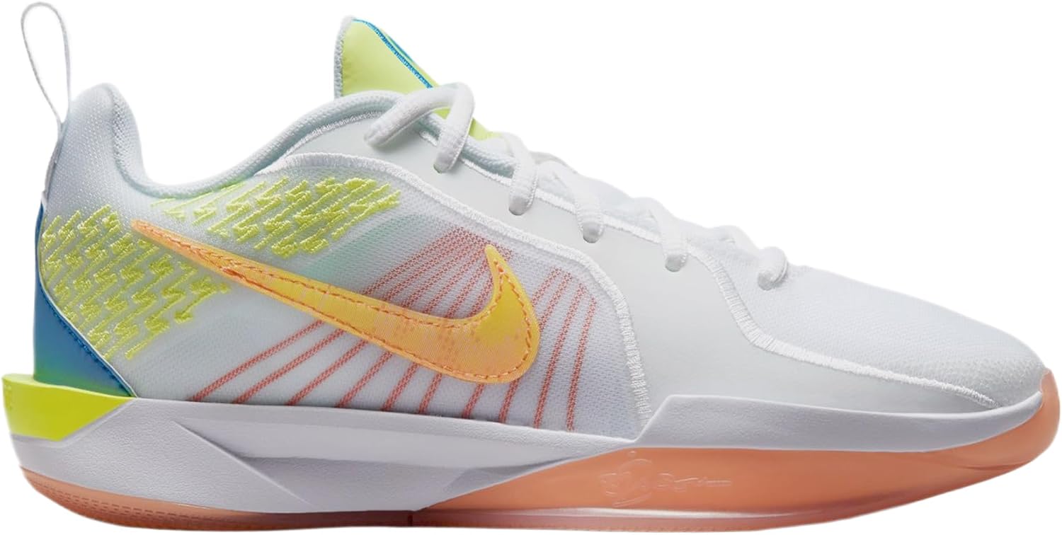 Sabrina 2 SE Grade School Lifestyle Shoes (White/Lemon Twist/Apricot Agate) (HF1188-100, Green/White) Size 7