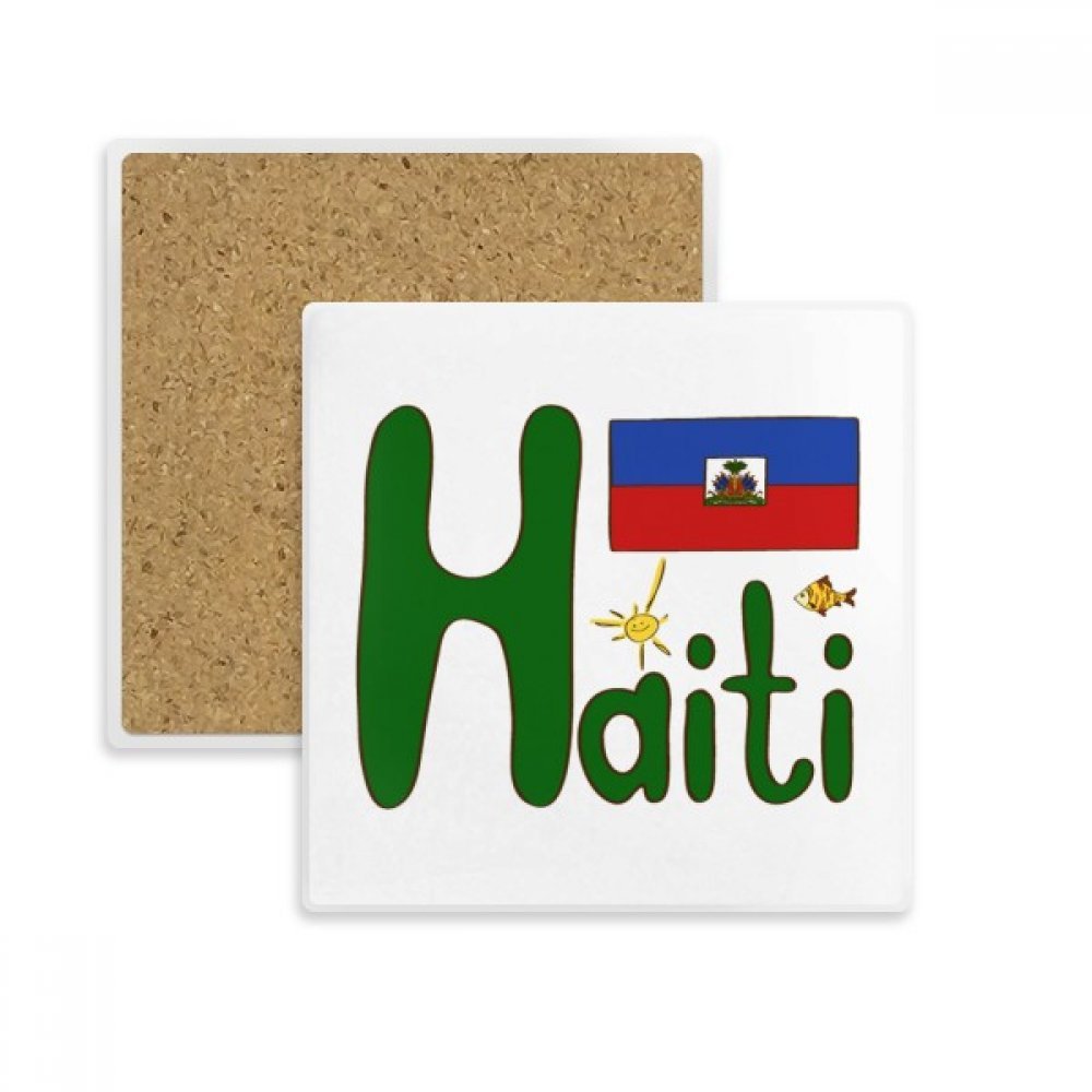 Drapeau Haïti pierre absorbante pour éliminer les taches d'eau sur vos meubles