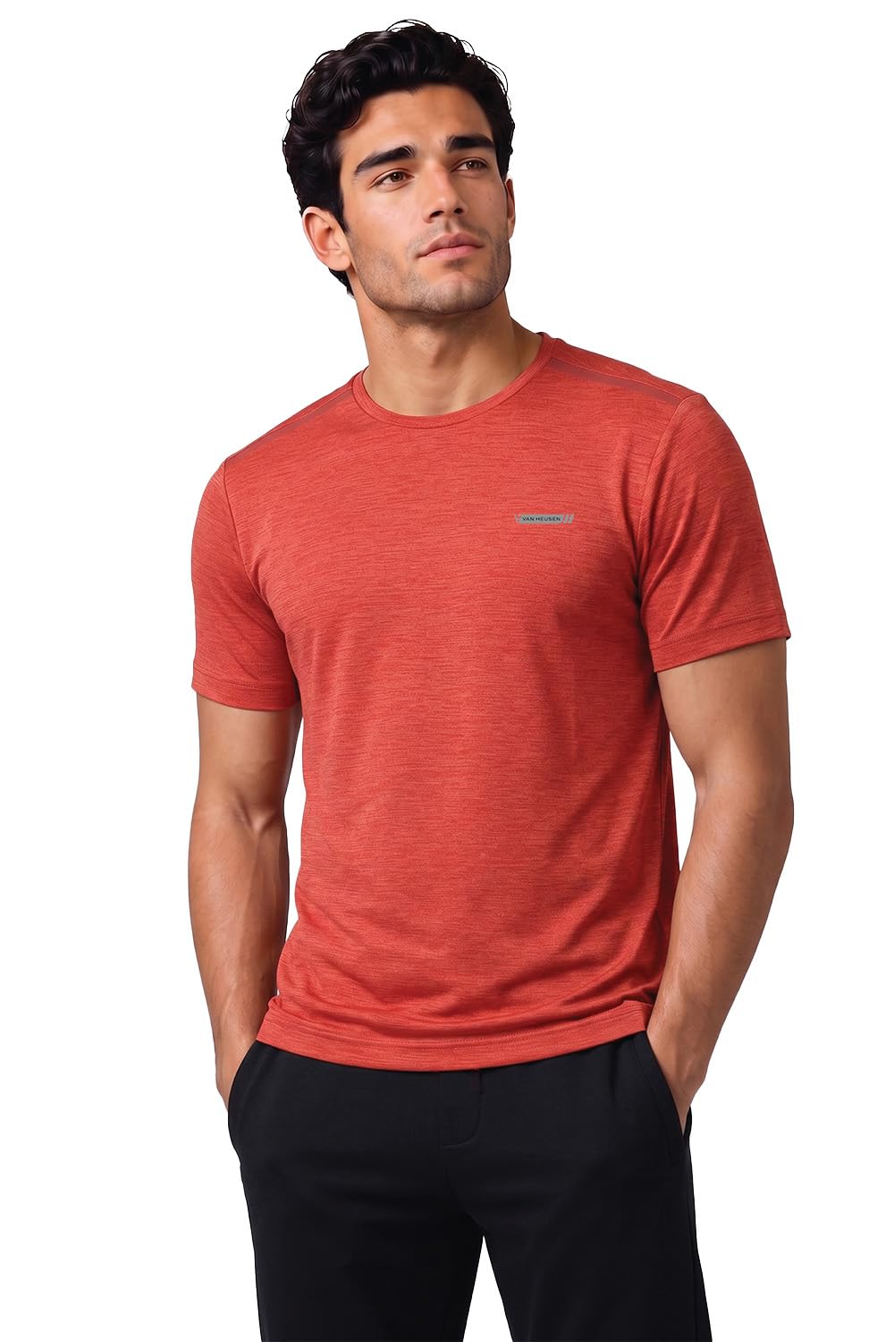 van heusen Men’s Running T-Shirt | Regular Fit | Crew Neck | Soft Breathable Mircofiber | Casual Wear | Summer Favorite | Shoulder Bonding |Sports T-Shirt | Style 61005-picture-18