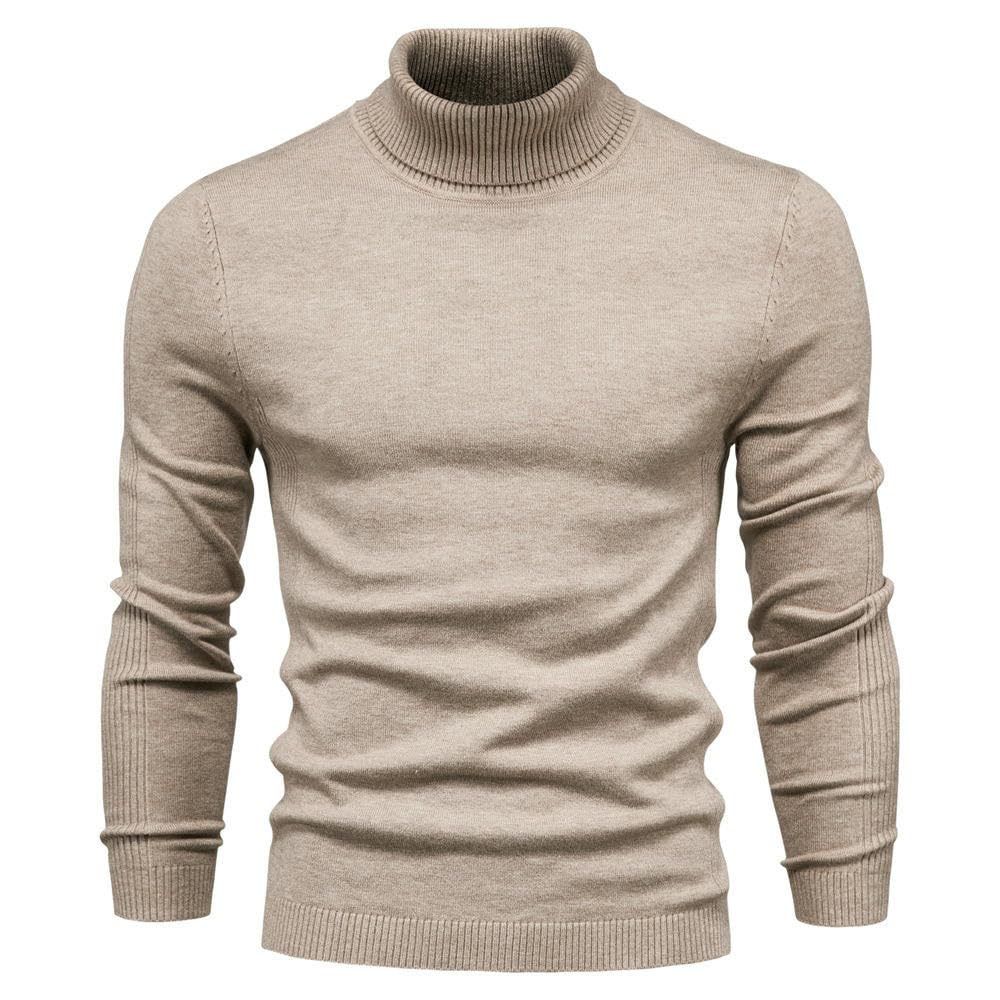 Jersey para hombre Otoño/Invierno Casual Color sólido Cuello Alto
