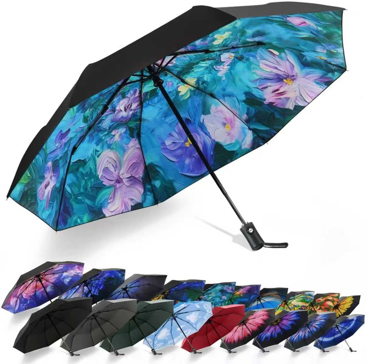 SY COMPACT Travel Umbrella Windproof Automatic Umbrellas Small Compact UV Sun Protection Factory Outlet Umbrella