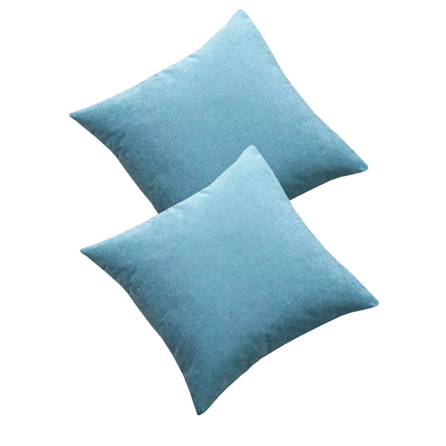 ELYSYSRL Cushion Covers 45x45 50x50 40x60 cm Decorative Couch Throw Pillowcase Square Rectangle Pillow Case Home Decor for Sofa Living Room Bed Bedroom(Blue,60x60cm(set of 2))