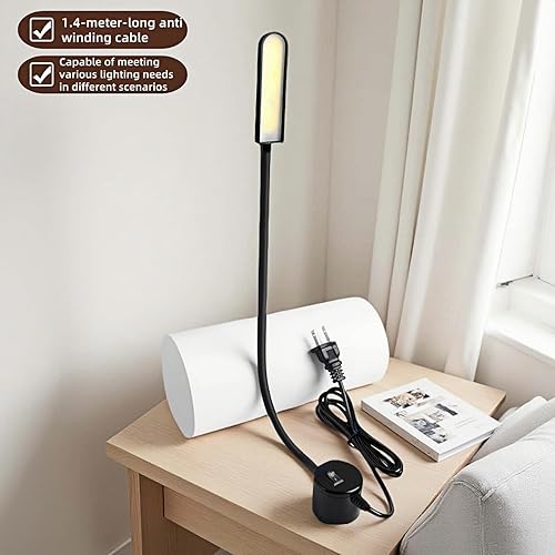 Miniatura 4 de 30 luces LED para máquina de coser con base magnética súper fuerte, lámpara de trabajo de cuello de silicona totalmente flexible para mesas de