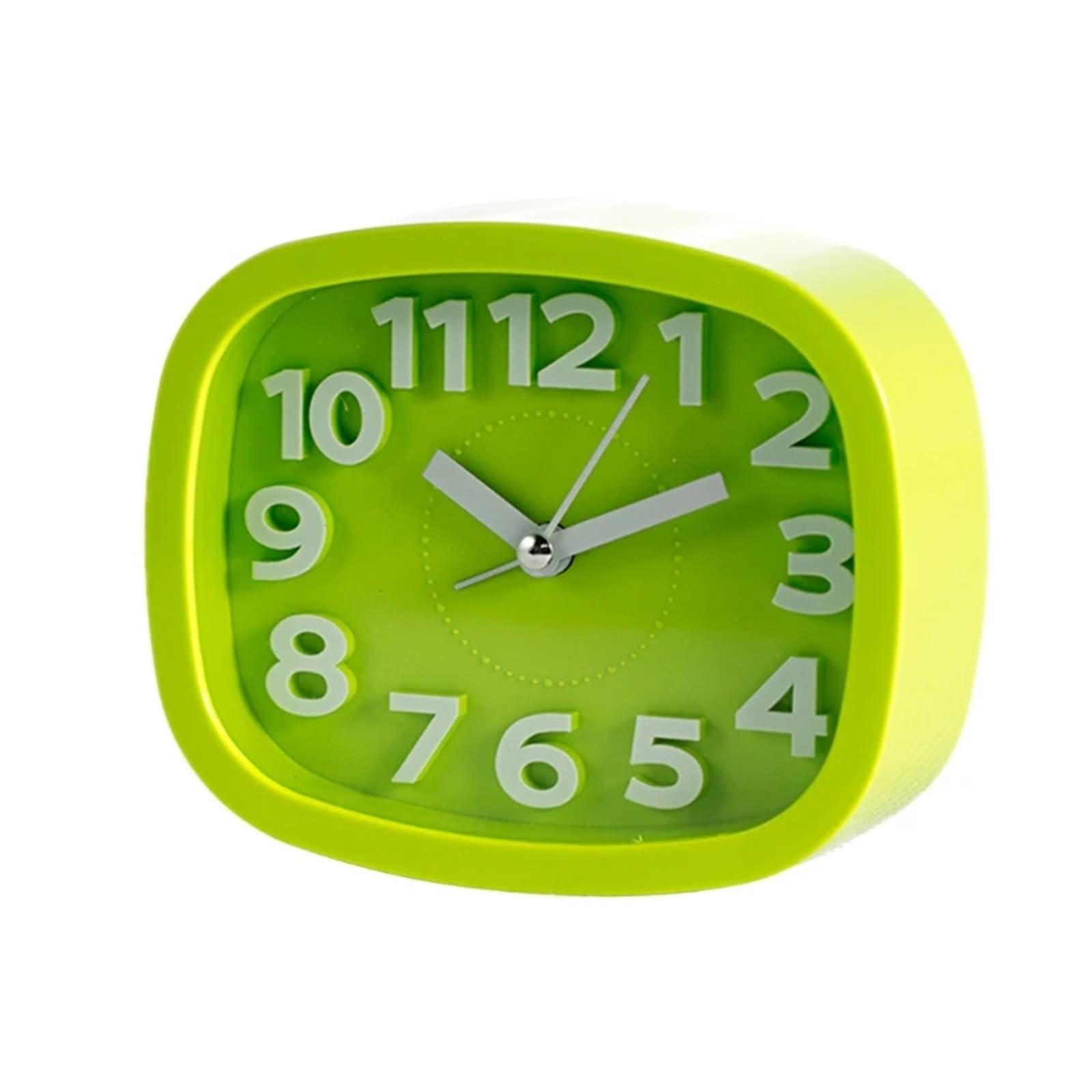 LUYSGBXR Alarm Clock Mini Mute Alarm Clocks, Battery Bedside Desk Table, Home Decor, Kid's Creat Gifts, Square Portable Candy Colors(Light green)