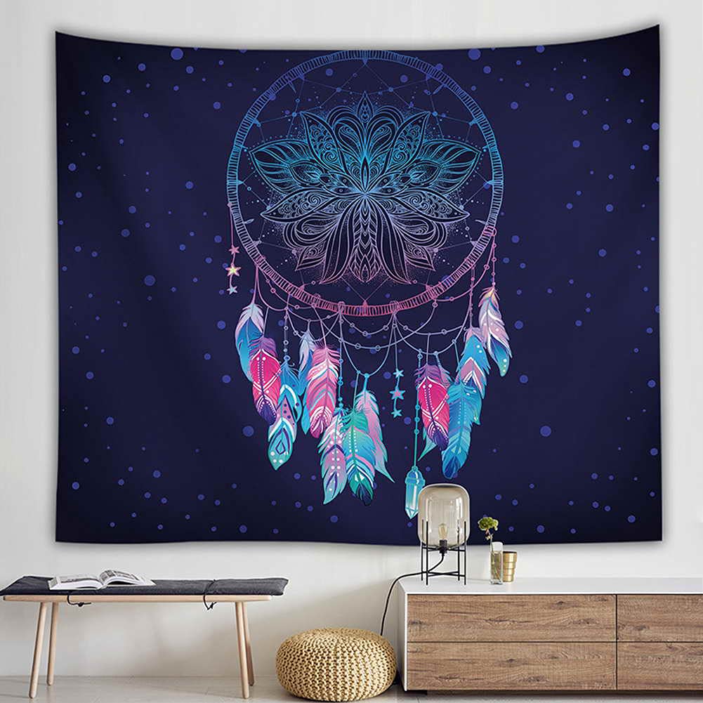 Aodafei Dream-Catcher Wall Tapestry Purple,Boho Feather Decor Tapestries for Bedroom,Dorm,Wall Hanging,Dark Tapestry Curtains,78.74x59.05 in/200x150 cm