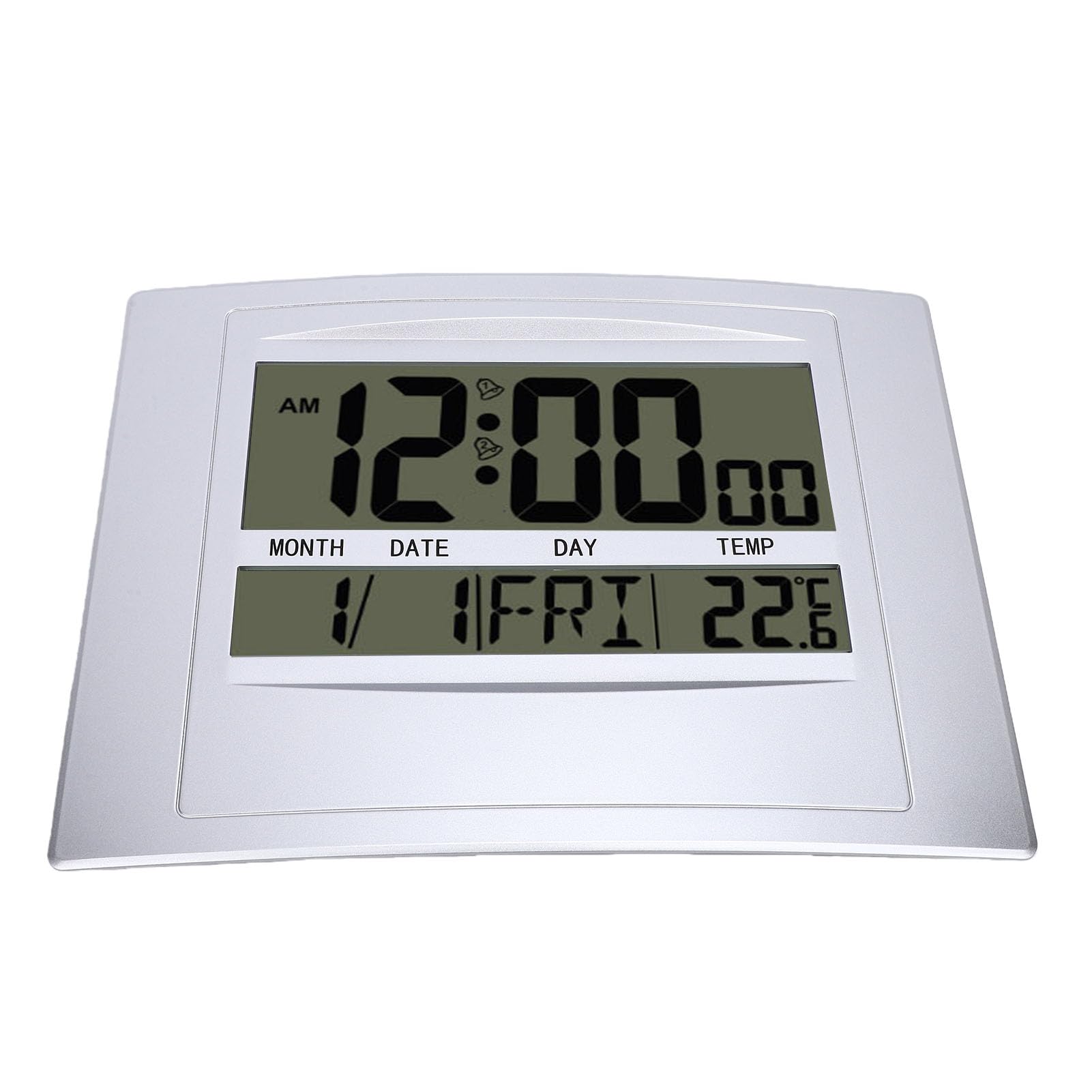Fabater Orologio Elettronico da Scrivania con unità a Doppia Temperatura e Ampio Schermo Facile Visualizzazione in Camere da Letto e Uffici