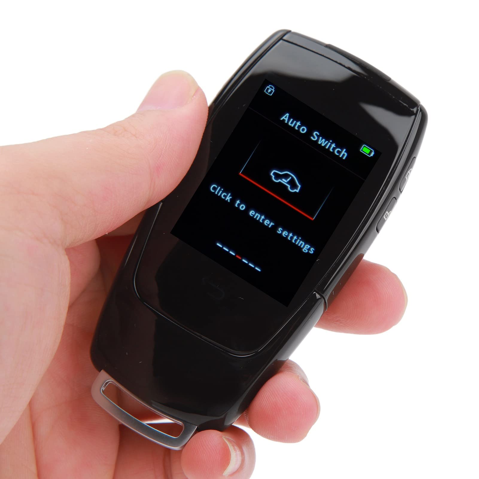 JiawuSmart Remote Car Key, LCD Screen Keyless Entry Auto Lock Key, Anti Theft Universal Car Key Fob Replacement, Convenient for One Click Start Car