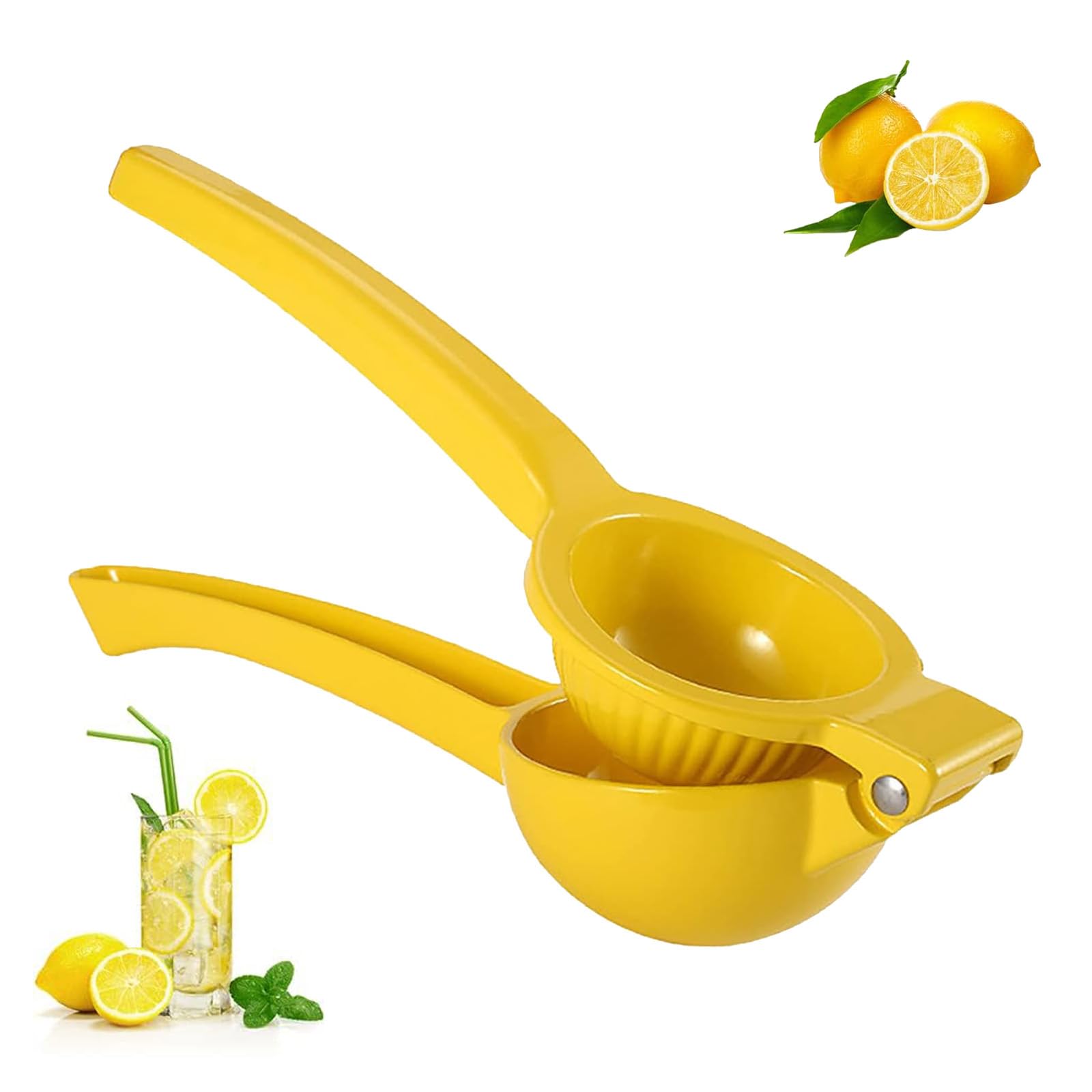 COM-FOUR® Spremiagrumi in acciaio inox - spremiagrumi per limoni, arance, lime - spremiagrumi manuale per la cucina (1 pezzo di spremiagrumi in acciaio inossidabile