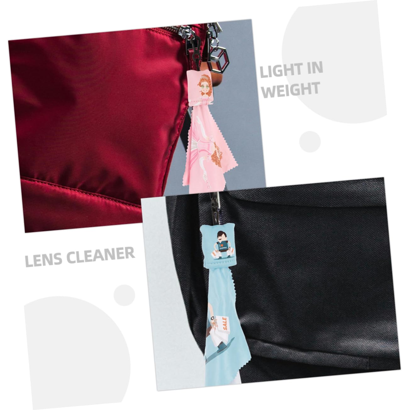 Didiseaon 30 Pièces Porte-Clés Chiffon Pour Lunettes Lingettes Nettoyantes Porte-Clés De Téléphone Suspendre Chiffon De Nettoyage Pour Lentilles Lingettes De Nettoyage Électroniques