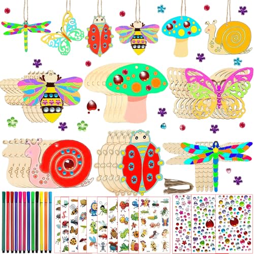 FZYESNO Insekten Holz Bastelset - 428 Frühling Kinder Basteln Mit 30 Holz...