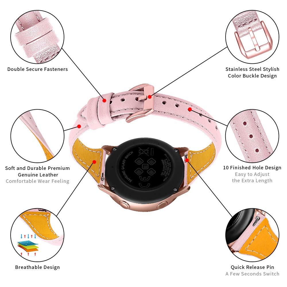 Joyozy Woman Men Leather Band Compatible With Galaxy Watch