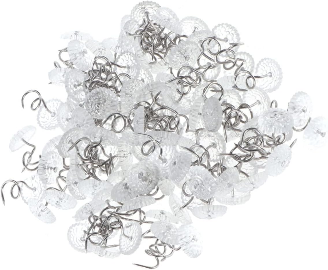 150pcs Non-Slip Pins Spiral Push Pins for Slipcovers Round Upholstery Tacks for Furniture No Trace Design for Home Use