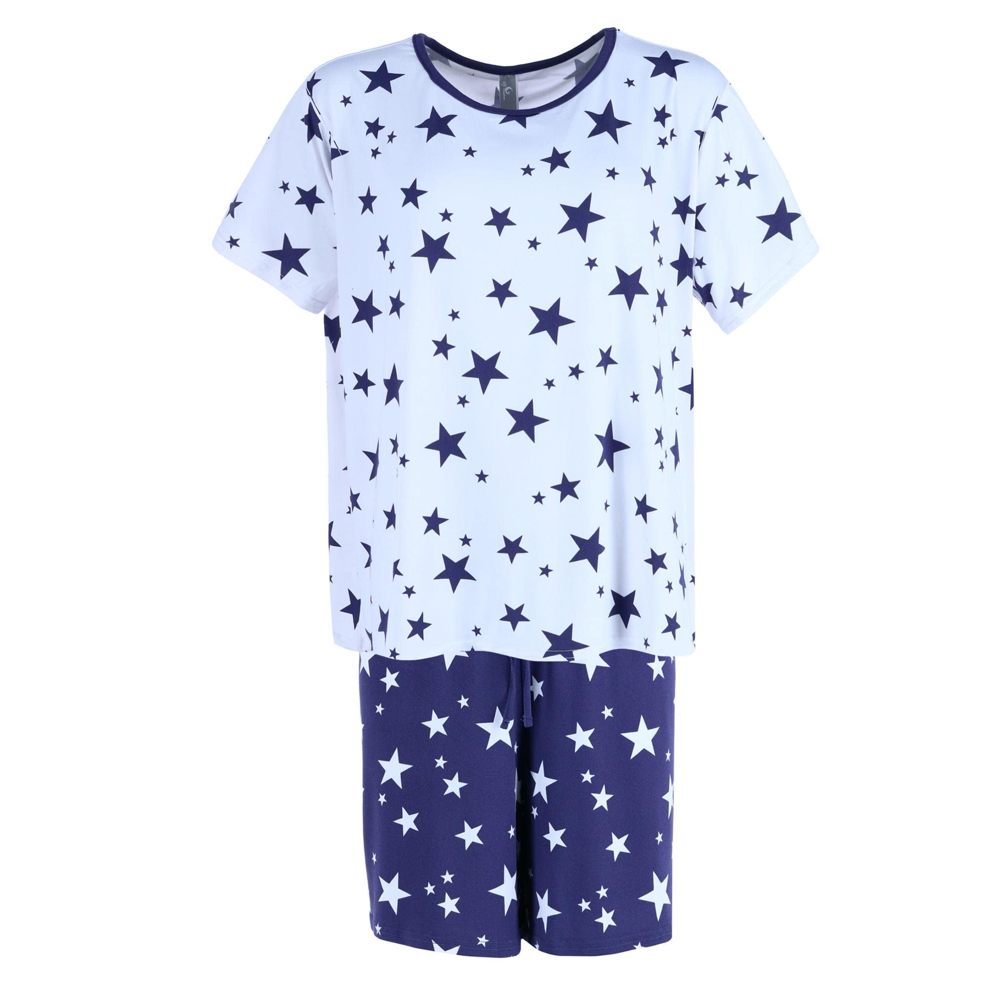 PJ CoutureWomen's Plus Size Star Print Short Pajama Set