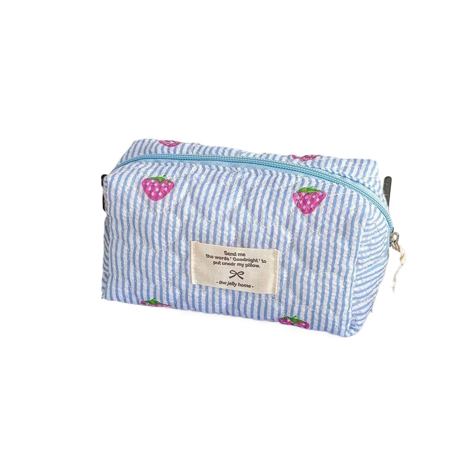 Bolsa Maquillaje Bolsa de cosméticos con Cremallera Cuadrada con Lazo, Bolso de Almacenamiento Organizador de Maquillaje de Viaje pequeño, 2 uds.