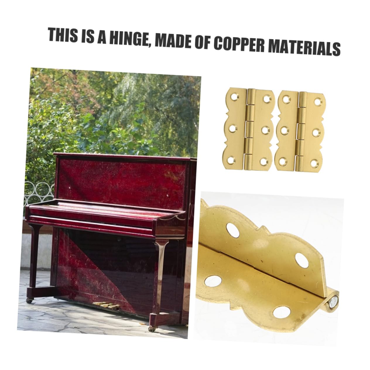 UKCOCO 20piezas Bisagras De Piano Bisagras Plegables Resistentes Para Cajas De Madera Instalación Sencilla