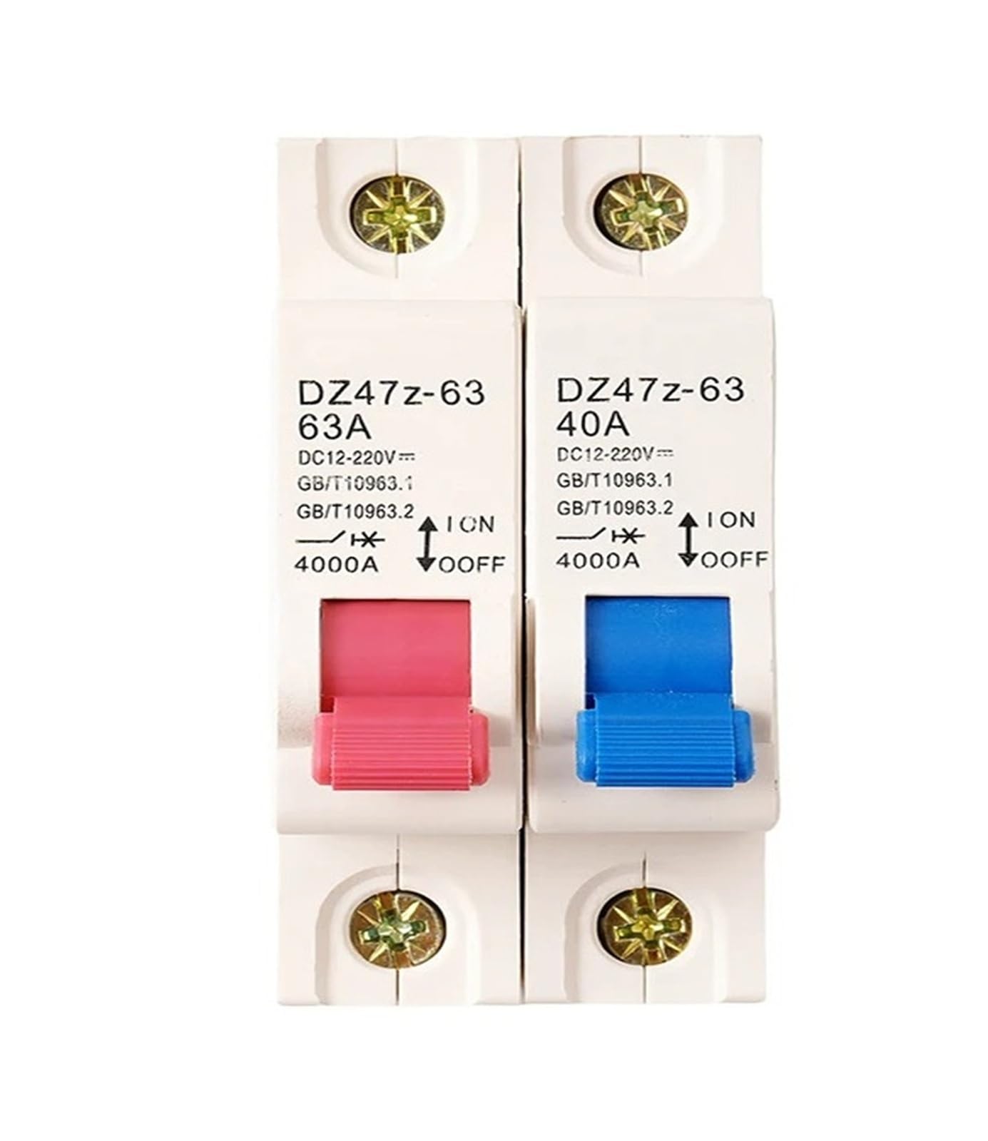 Disyuntor de batería de coche DZ47 63A interruptor de aire 12V 24V 48V de vehículo 4
