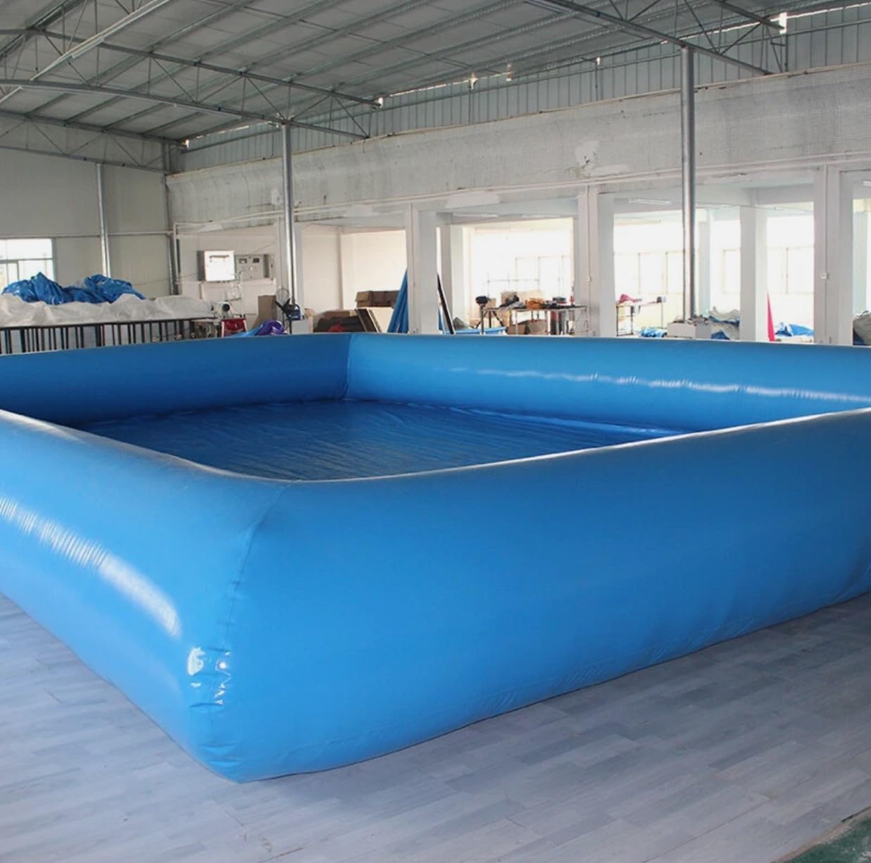 Inflatable 0.9mm PVC Rectangle Above Ground Swimming Wading Pool (5x3x1m)