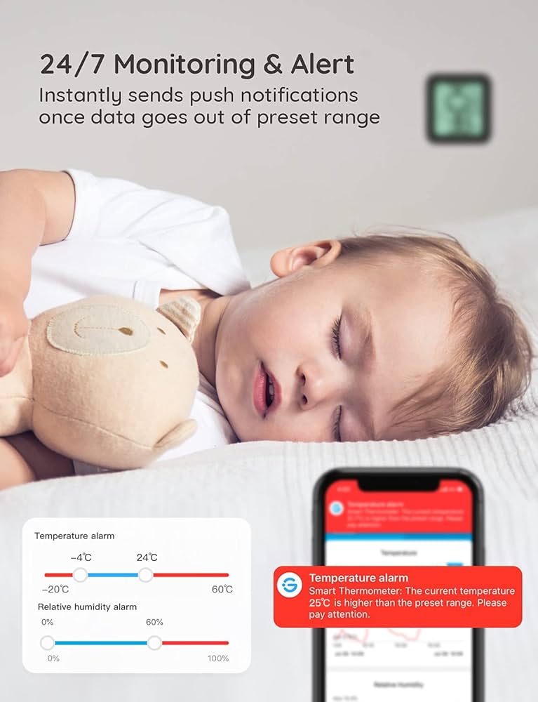 Aazon.co: Govee WiFi Theroeter Hygroeter H5051, Bluetooth Indoor