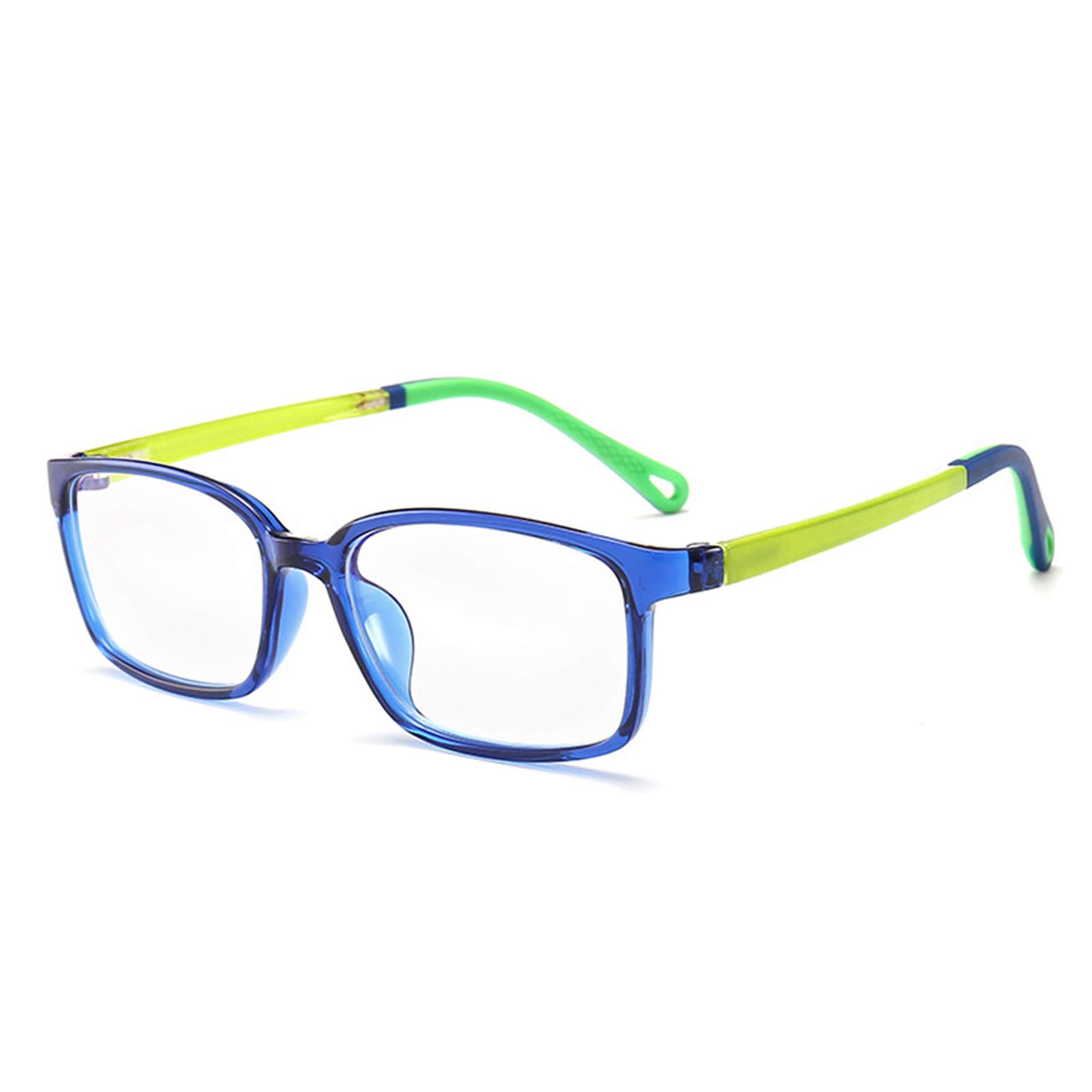 Fourchen Boys Deepblue/Green Anti Blue Light Glasses For Kids Computer Glasses,Uv Protection Anti Glare Eyeglasses Computer Glasses Video Gaming Glasses For Children ()