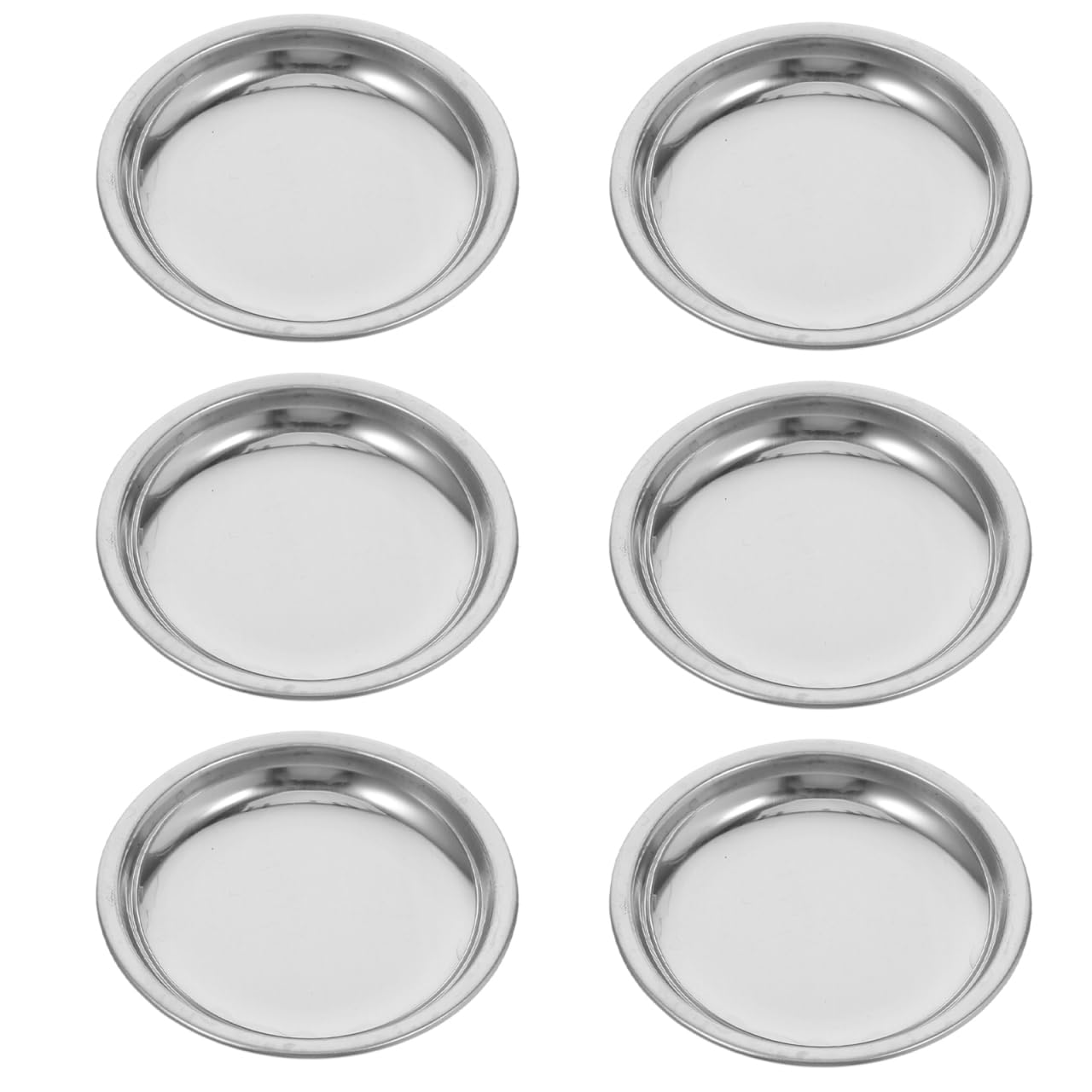 Cabilock 6Pcs Stainless Steel Tea Bag Coasters Drip Tray Round Plate for Loose Leaf Tea Filters Strainer Holder Easy Clean Tea Accessories for Organized Tea