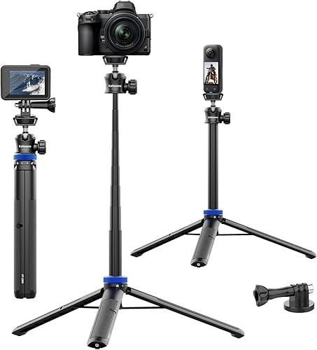 Kaitezenz Trípode selfie stick para cámara GoPro, soporte de trípode extensible de 62 pulgadas con cabeza de bola de 360 tornillo de 14 pulgadas, disponible en Yaxa Venezuela