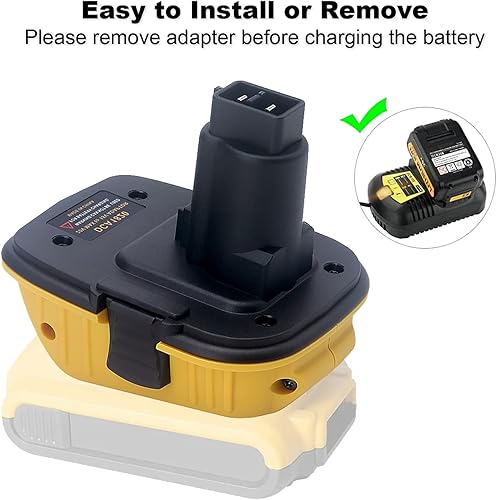 Miniatura 7 de Adaptador de batería DCA1820 para DEWALT 18v a 20v Convertir 20V MAX XR Batería de litio DCB200 DCB201 DCB203 DCB204 DCB205 DCB206 a Dewalt 18V