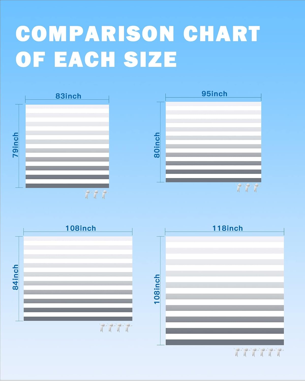 Abstract Ombre White Grey Stripe Beach Blanket Waterproof Sandproof Outdoor Picnic Mat 83"x79" Geometric Lightweight Large Beaach Blankets with 4 Stake & 4 Corner Pockets