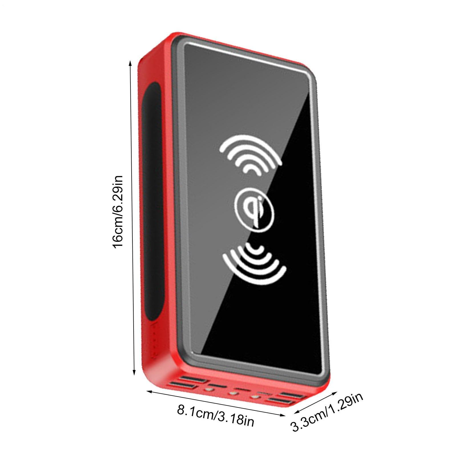 Banca di energia solare - Caricatore USB di grande capacità, pacchetto di | pannelli compatti | Stazione di ricarica mobile 30000mAh con luce LED per campeggio, batteria di backup e
